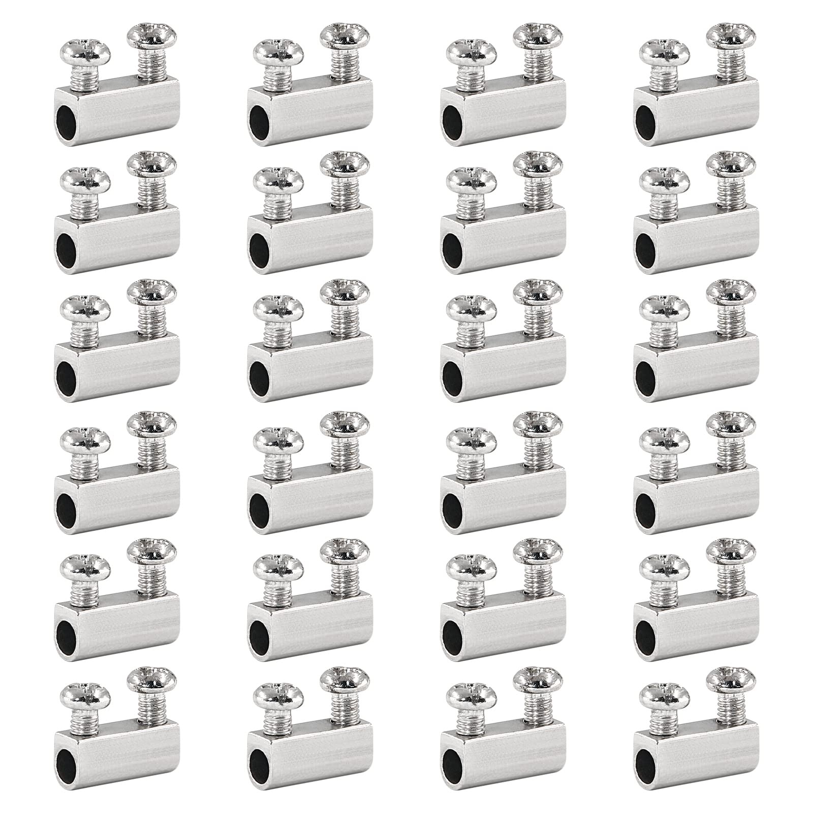 Biaungdo 24 Pcs Stainless Steel Wire Rope Cable Clamp, Adjustable New...