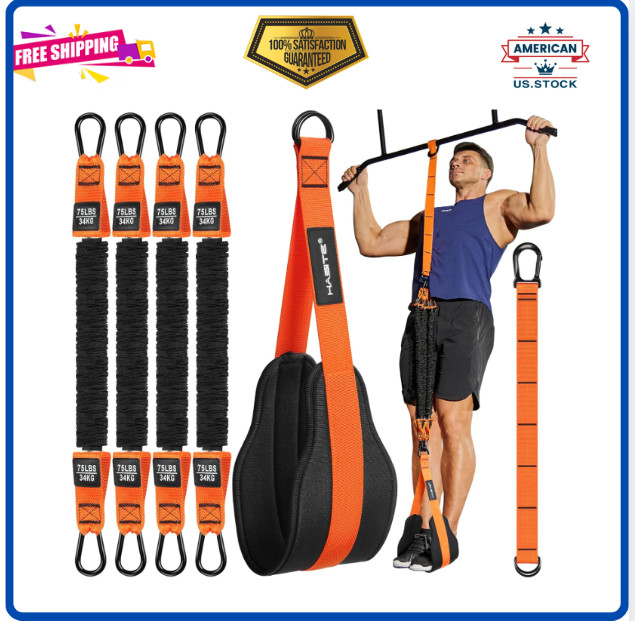 Pull up Assistance Bands Set - 4 Heavy Duty Resistance Bands 300Lbs, Adjustable