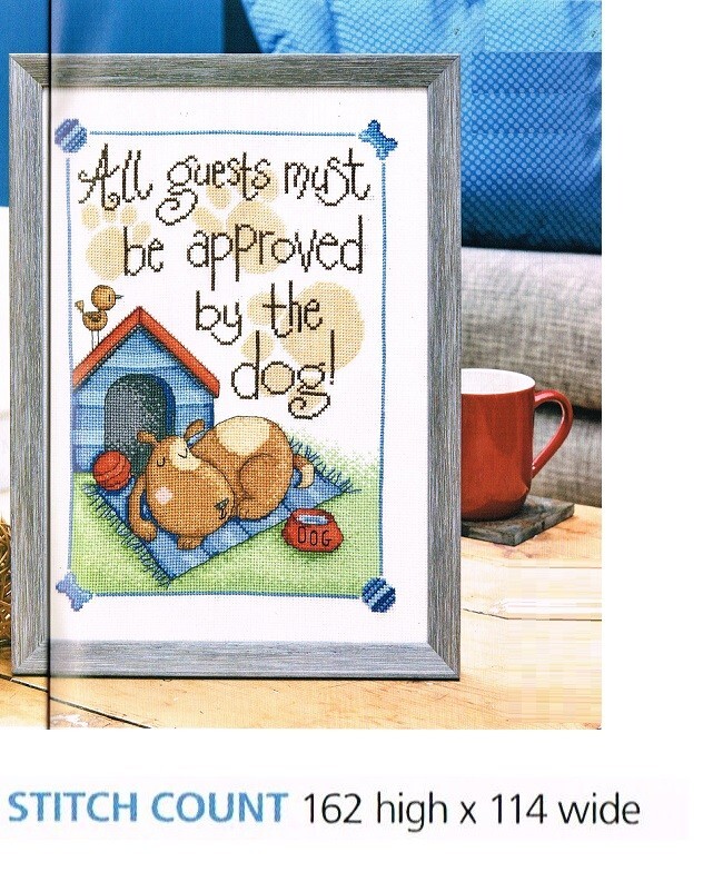 DOG APPROVED CROSS STITCH  PATTERN ONLY   EQ  RUE