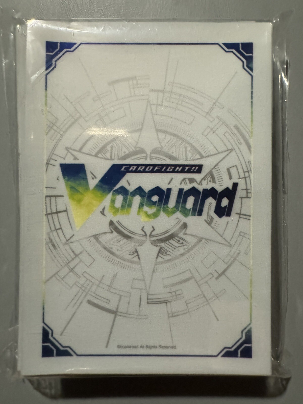 CARDFIGHT VANGUARD GRAY CIRCLE LOGO CARD BACK WGP 2024 WHITE SLEEVES (70 PCS)