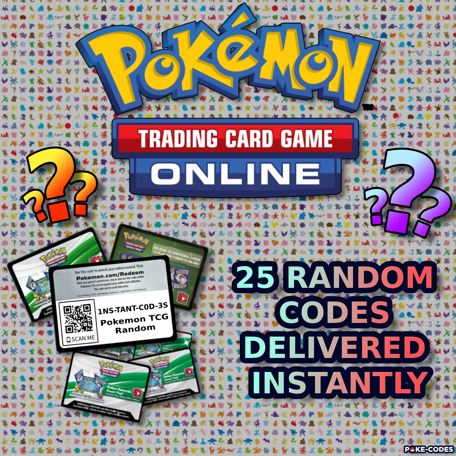 Pokemon - 25 Random Codes TCG Code Cards - INSTANT DELIVERY