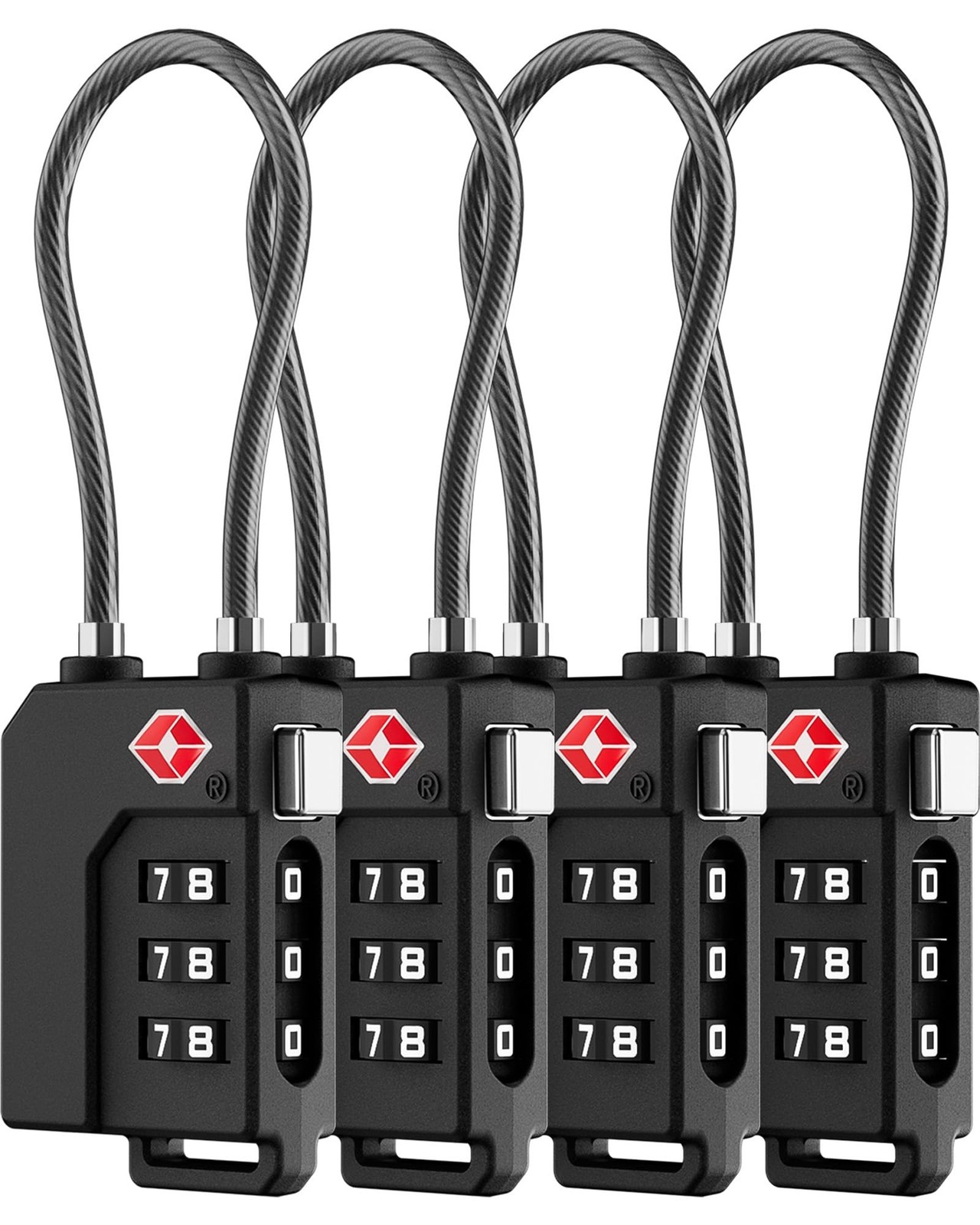 LUGGEX TSA Locks for Luggage, Suitcase Locks TSA Approved, Luggage Locks, Eas...