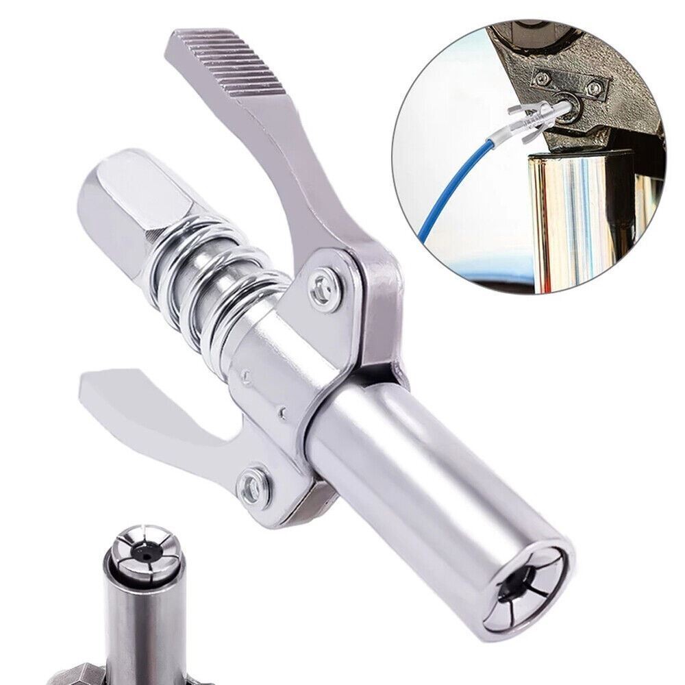 Grease Tool Coupler Quick Lock and Release Double Handle 10000 PSI High Pressure