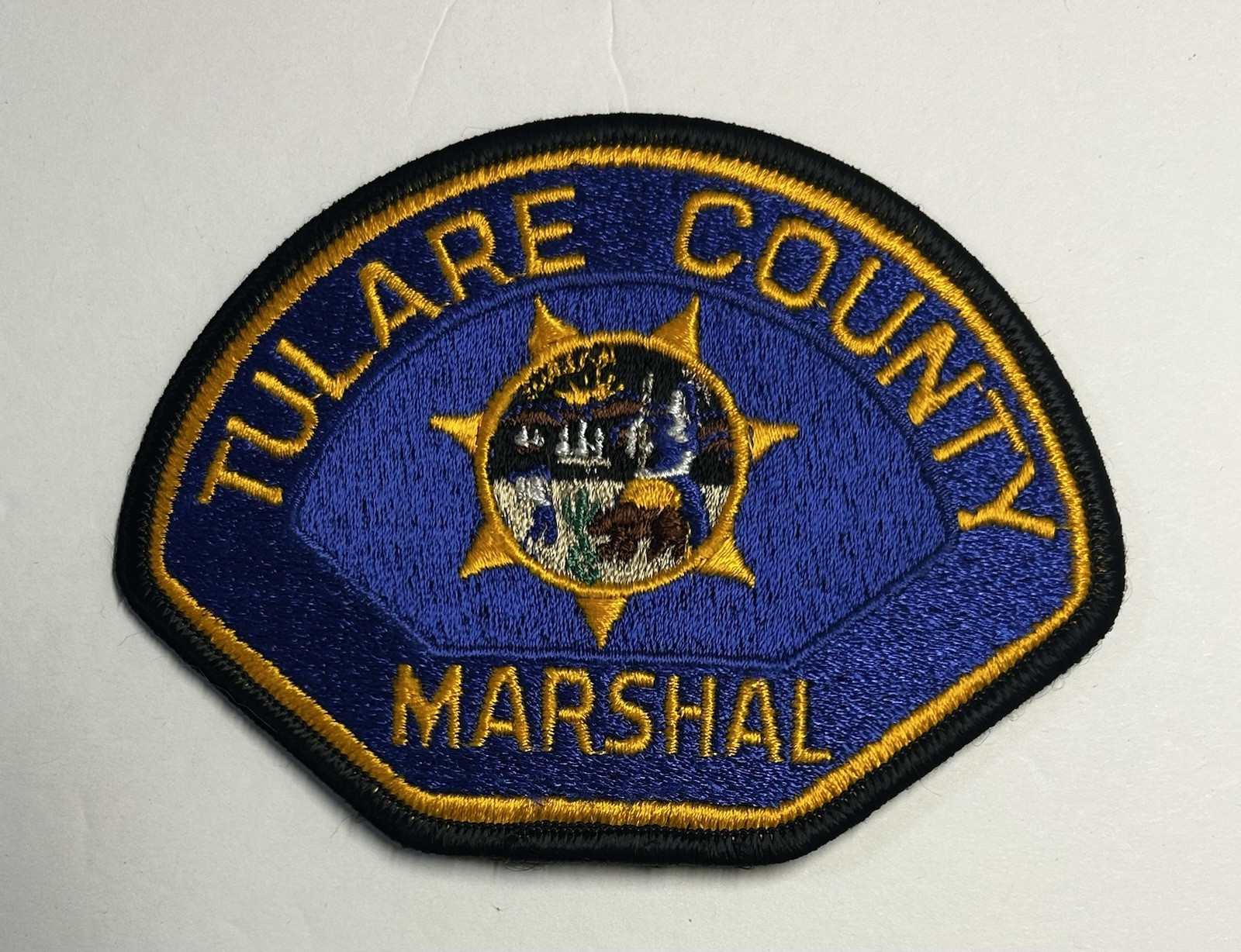 VINTAGE CALIFORNIA CA TULARE COUNTY MARSHAL POLICE DEPT PATCH #PDD41