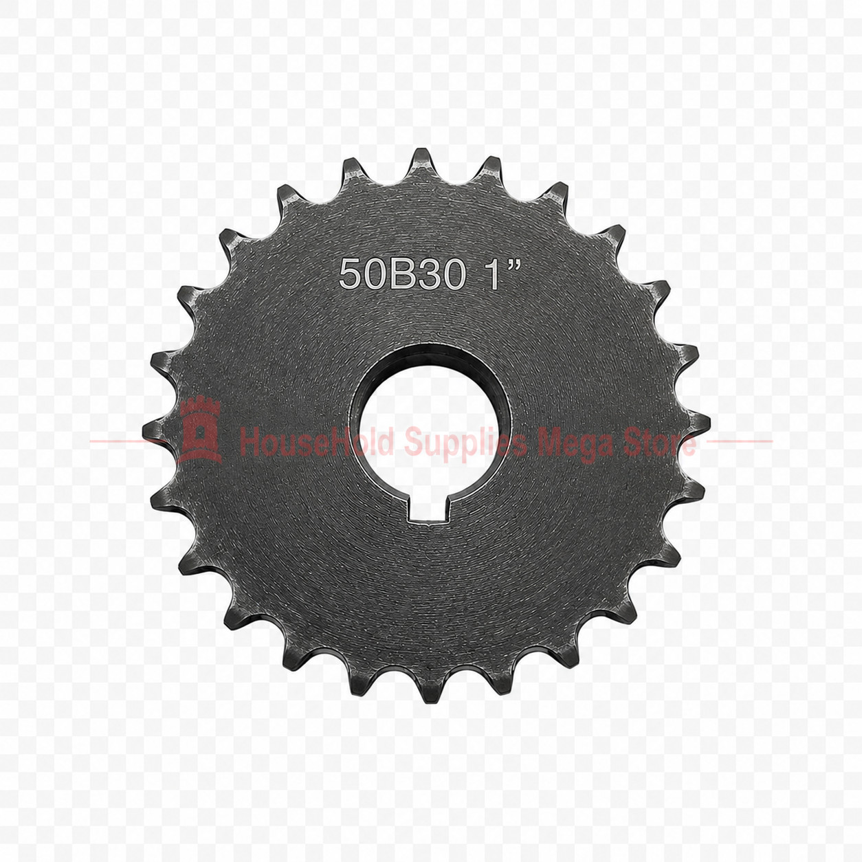 #50 Roller Chain Gear Sprocket B Type 1" Bore 30 Tooth 1/4" Keyway 50B30