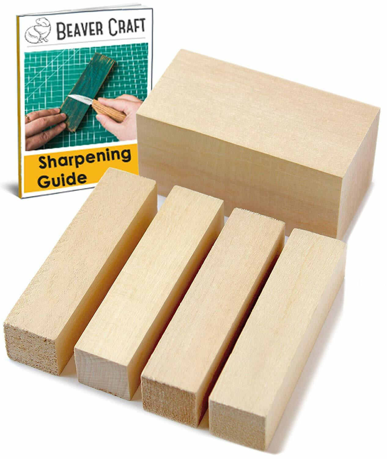 Carving Wood Blocks Kit DIY Crafting Linden Basswood Carving Blocks BeaverCraft