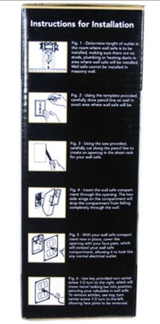 Electrical Outlet Hidden Home Security Wall Safe Socket Diversion Secret Stash