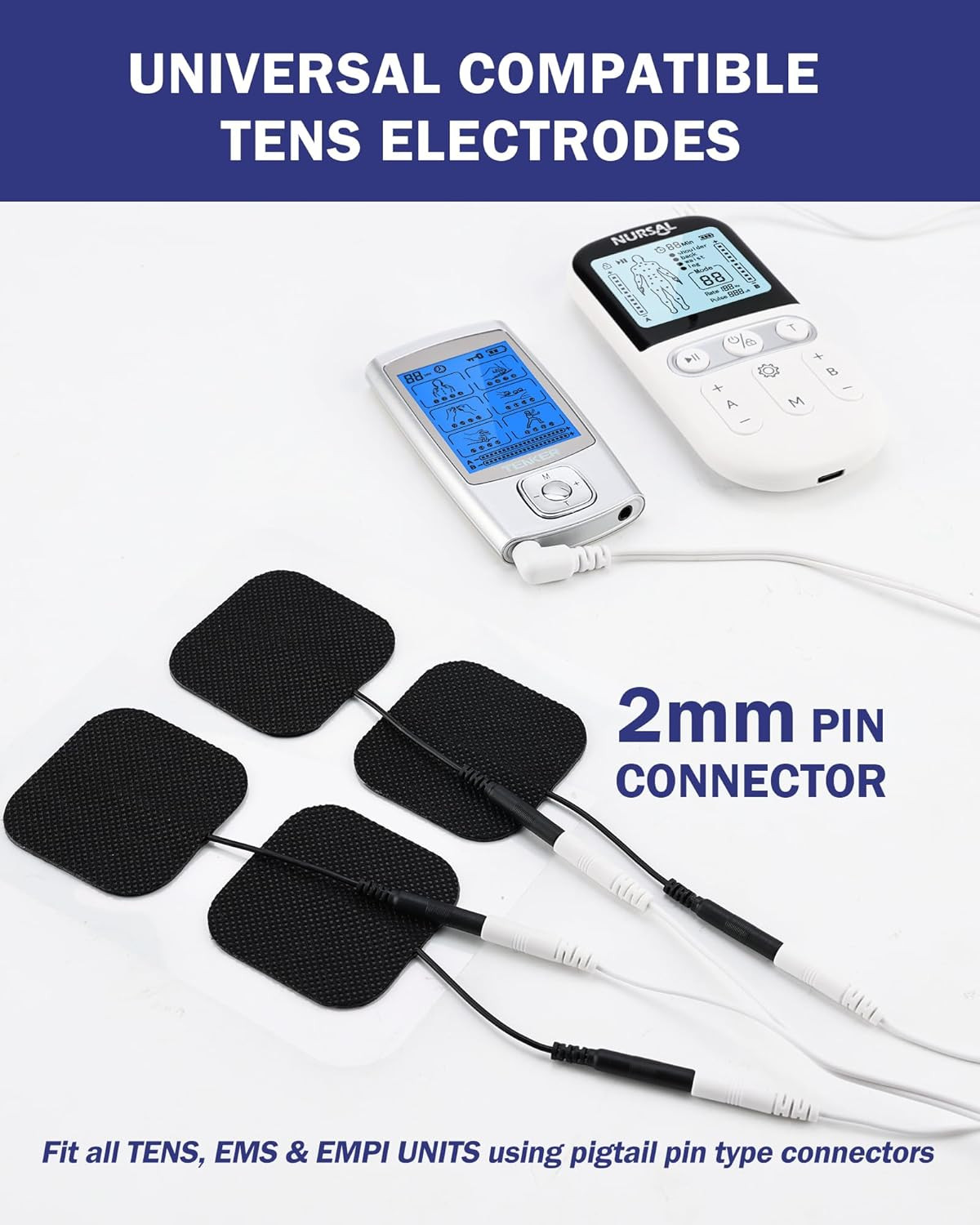 TENS Unit Replacement Pads, Reusable Self-Adhesive Electrodes Pads 20 Pac