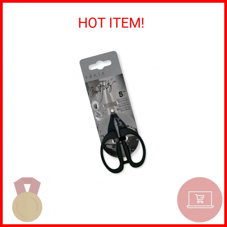Tim Holtz Small Scissors - 5 Inch Mini Snips with Micro Serrated Blade - Craft T