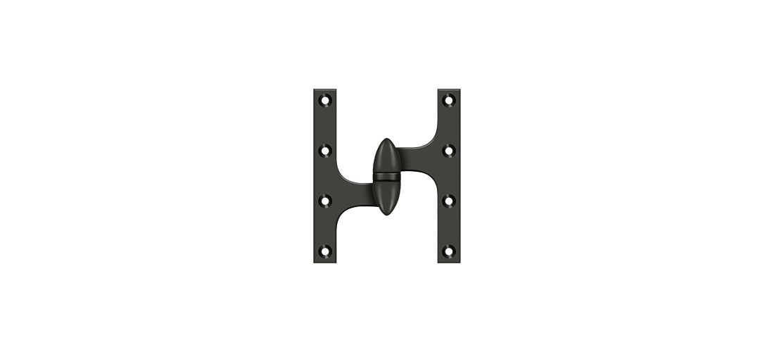 Deltana OK6050B10B-L 6" x 5" Hinge in Oil-rubbed Bronze