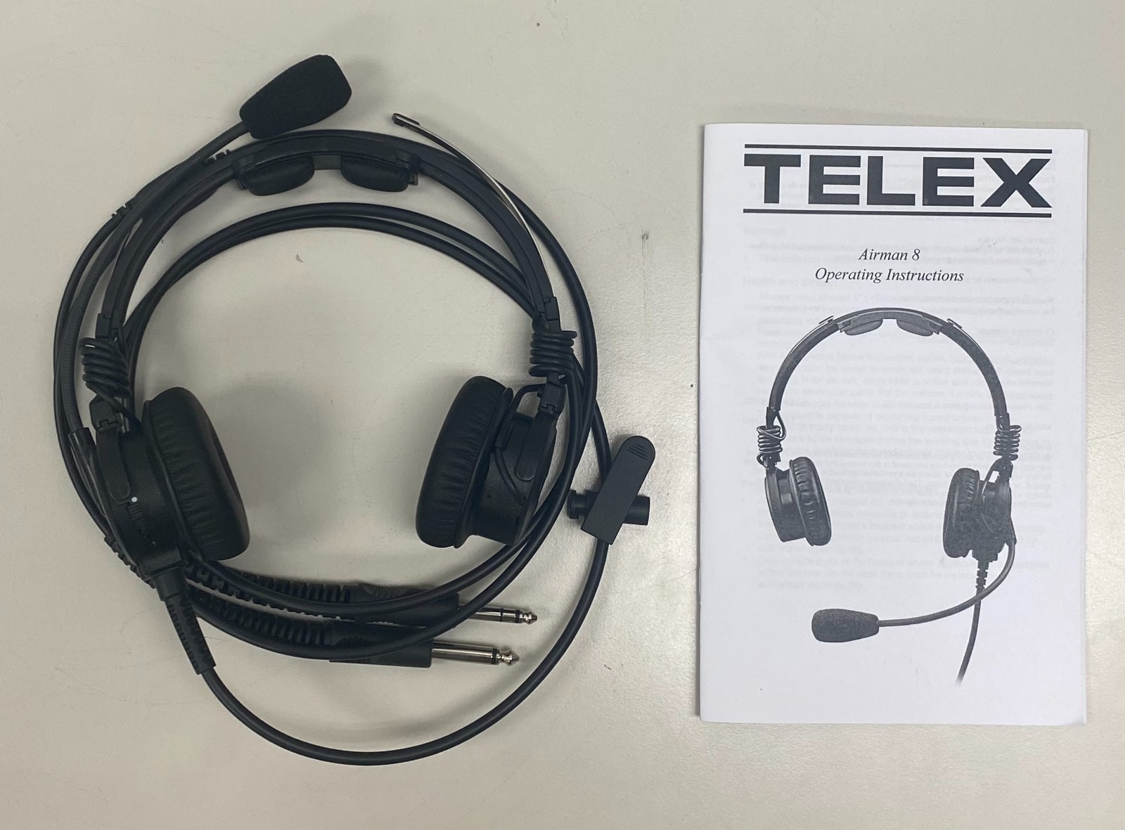 Telex Airman 8 ANR Aviation Headset - Twin Plug