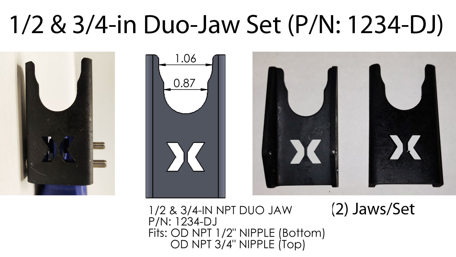 QC-Mate Jaw-Set + PinKit Combo Pack by XBoom Coupler