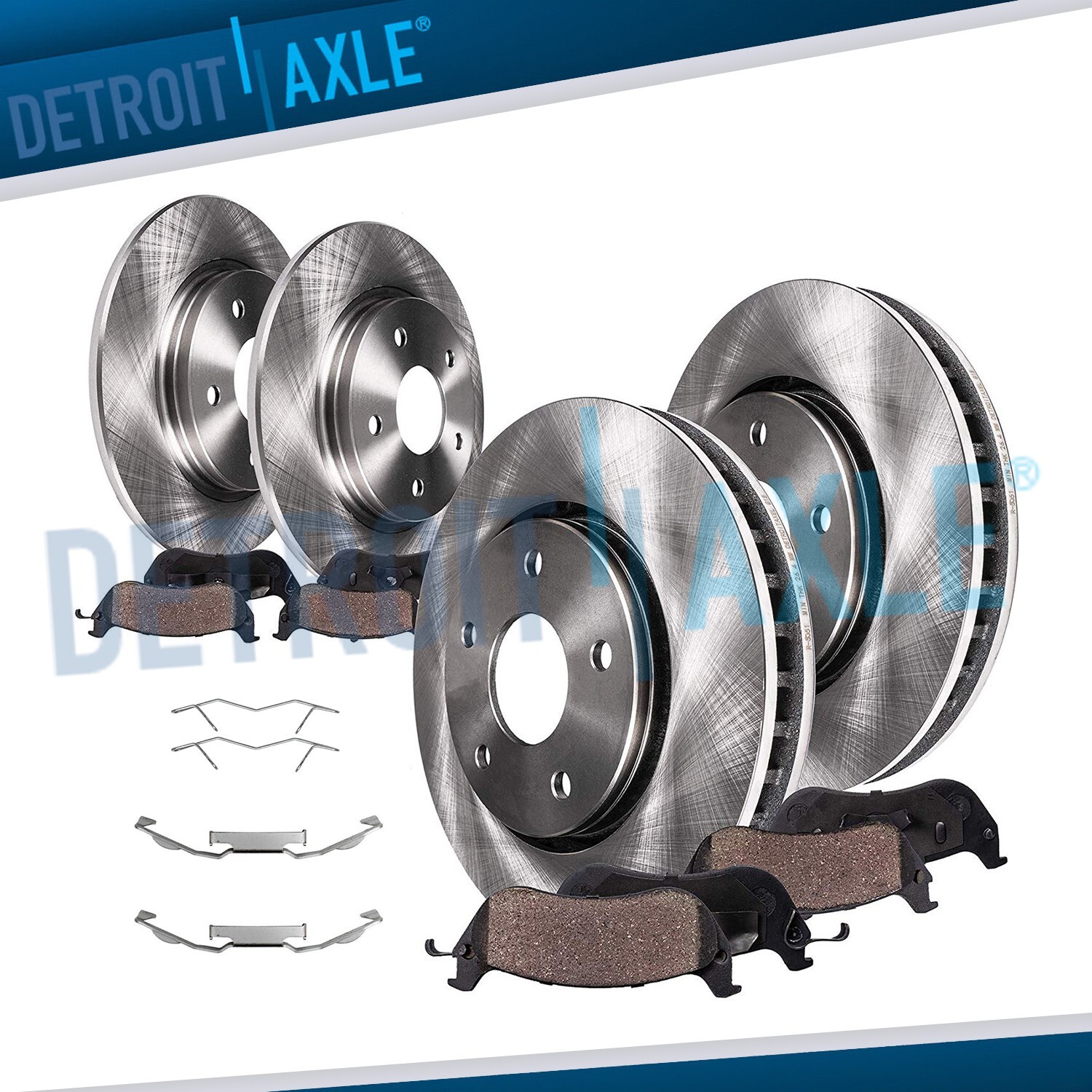 11.81" Front 11.89" Rear Brake Rotors Pads for 2013-2016 Ford Fusion Lincoln MKZ