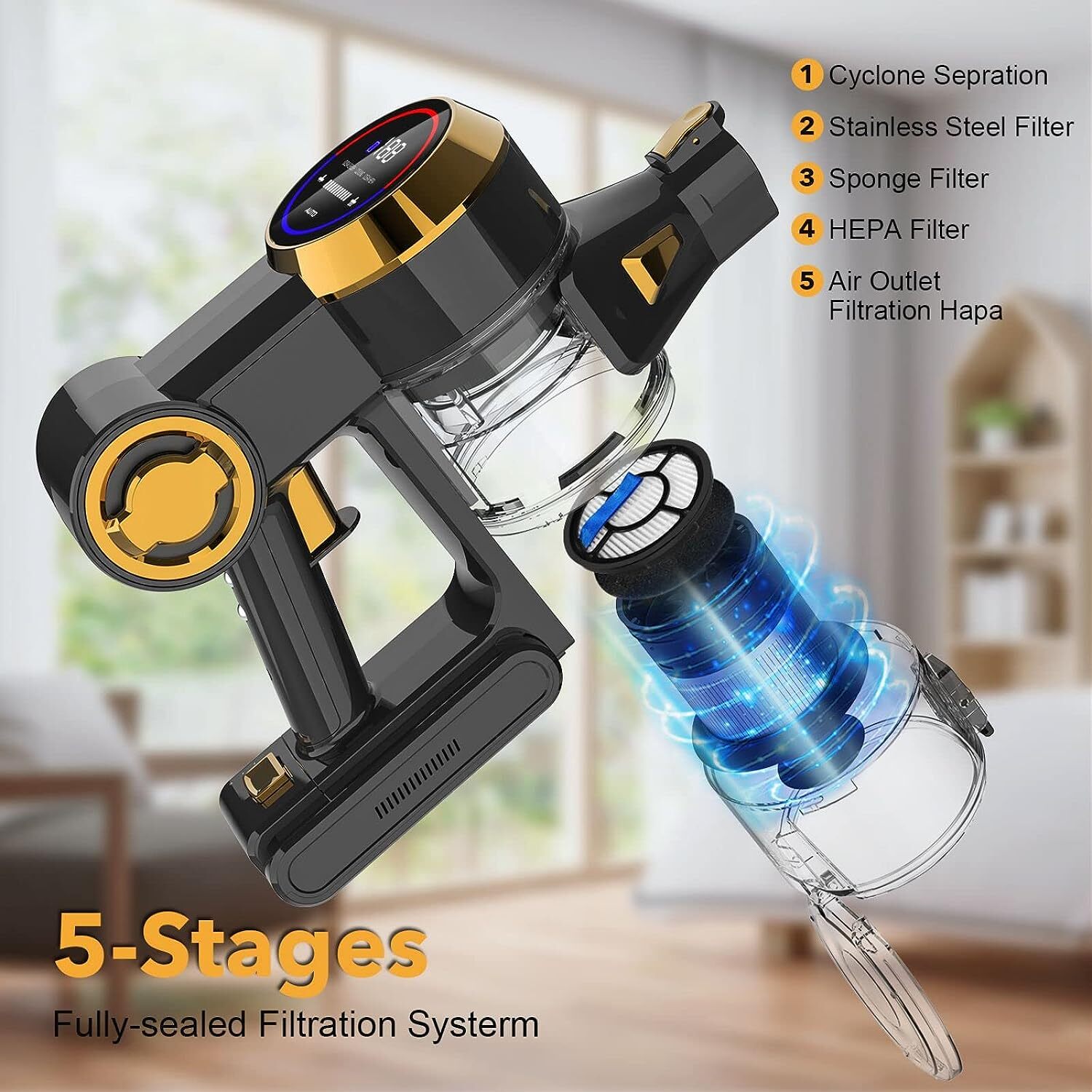 Nicebay 4 in 1 Lightweight Cordless Vacuum Cleaner EV-6803 - - Scratch & Dent