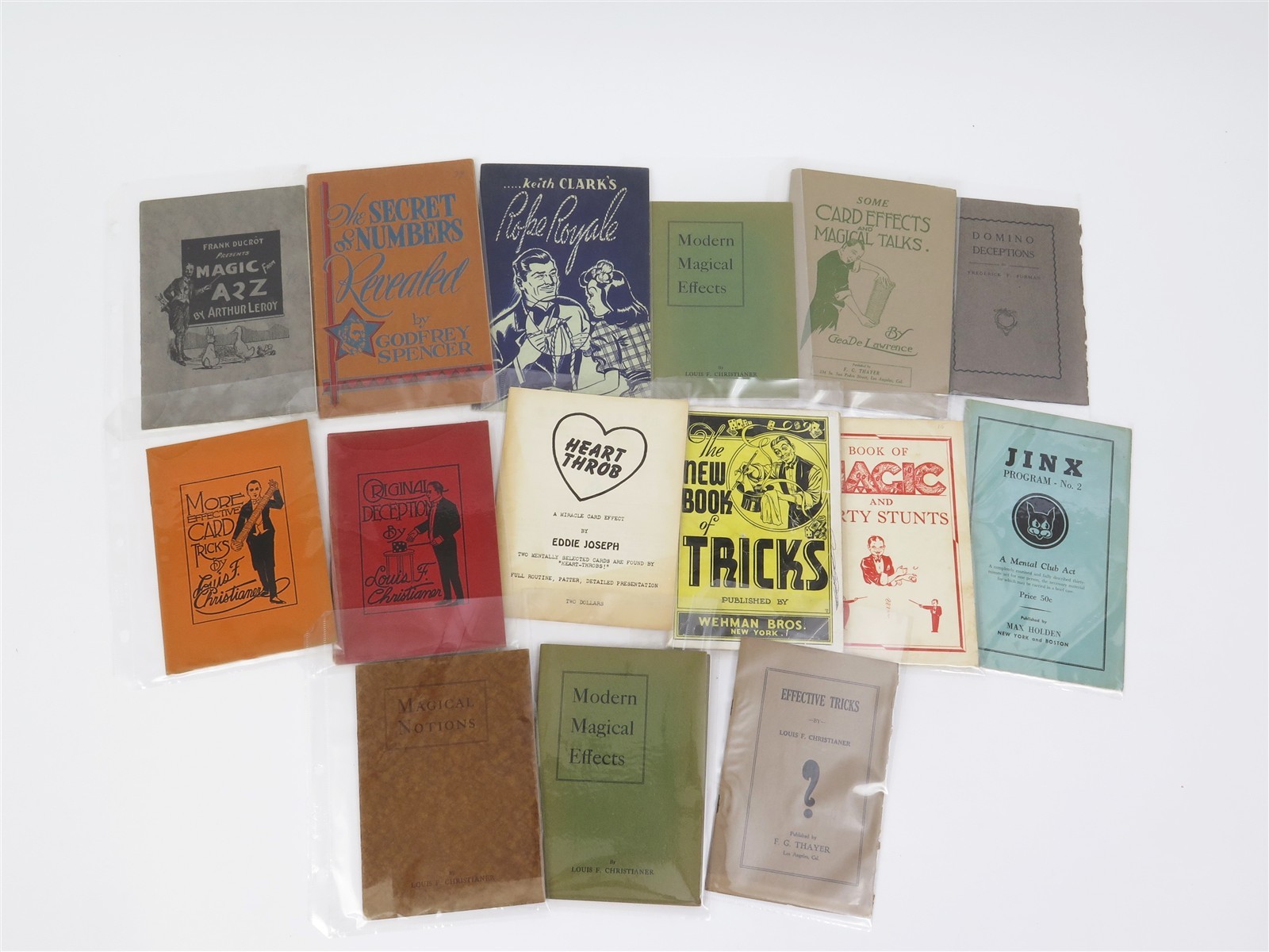 Collection of Magic Booklets by Various Authors, Ages, Methods, Tricks Lot of 15