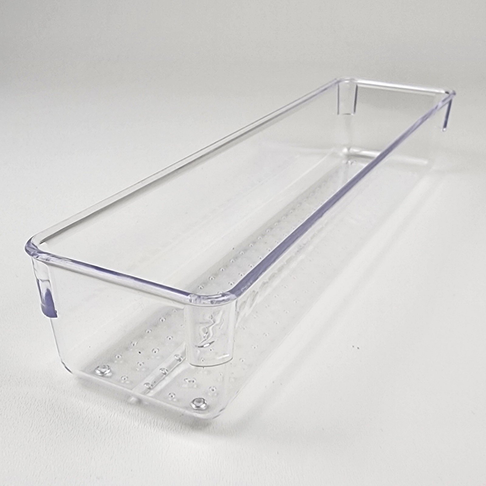 2-Pack Linear Clear Drawer Organizer Trays, Storage Bins - Kitchen Bathroom