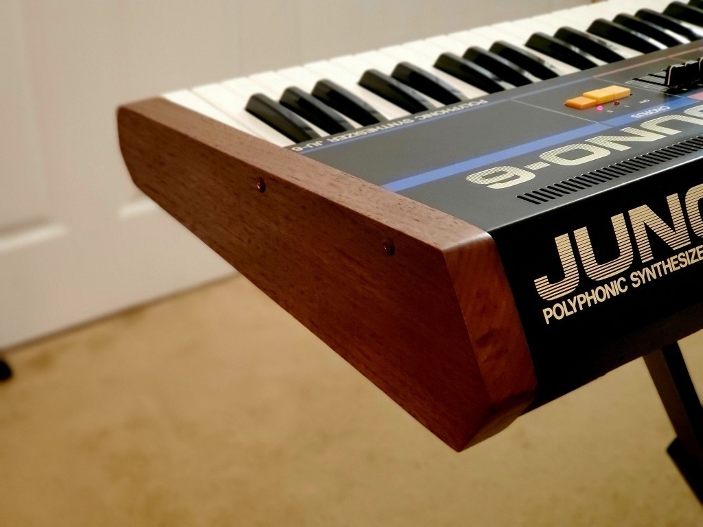 Roland Juno-60 / Juno-6 Replacement Side Panels - Solid Walnut - Brand New