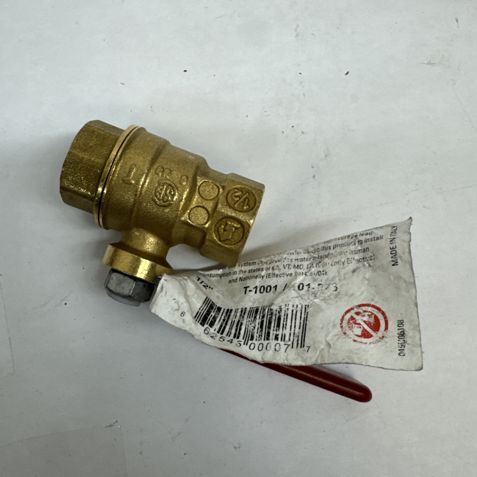 new Legend 1/2" T-1001 Full Port Ball Valve - NEW 1/2 NPT brass made in Italy