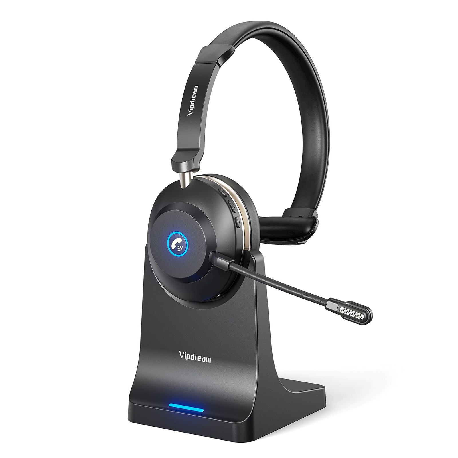 Vipdream Wireless Headset with Microphone for Work, Bluetooth 5.3 Computer