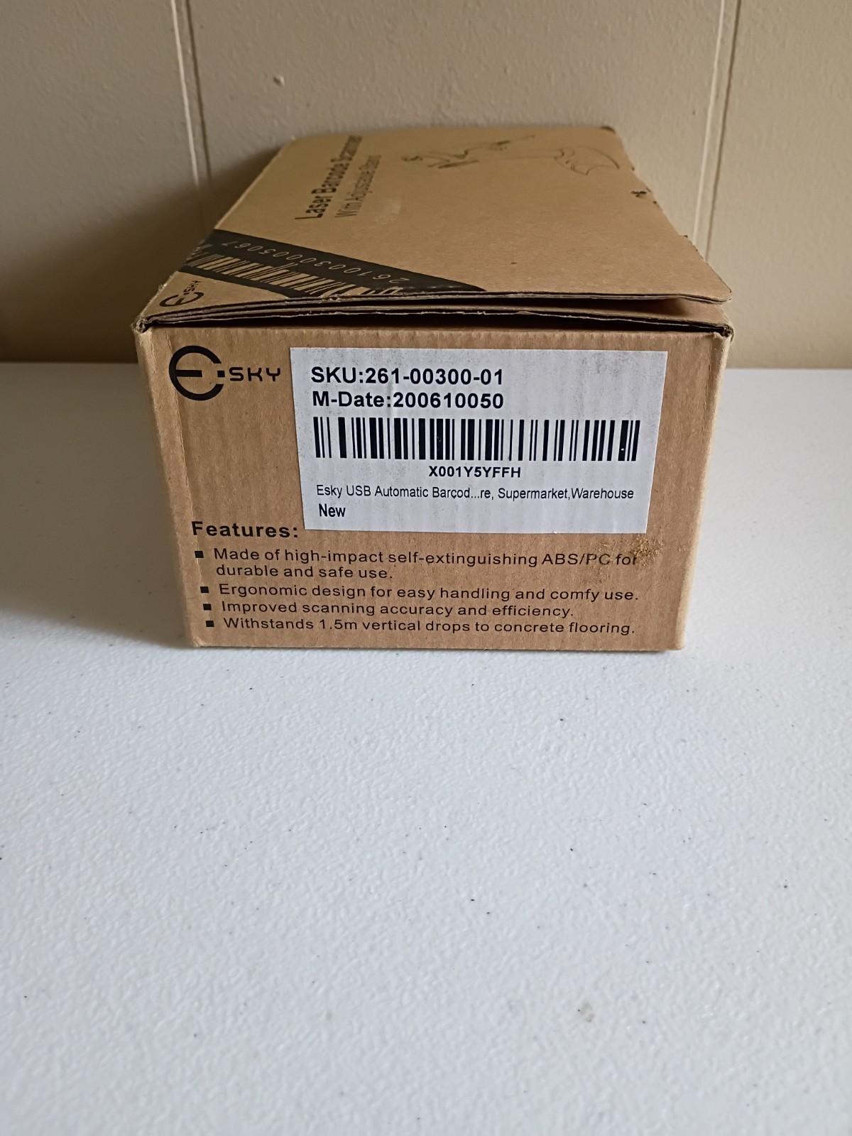Esky USB Wired Handheld Barcode Scanner With Adjustable Stand New