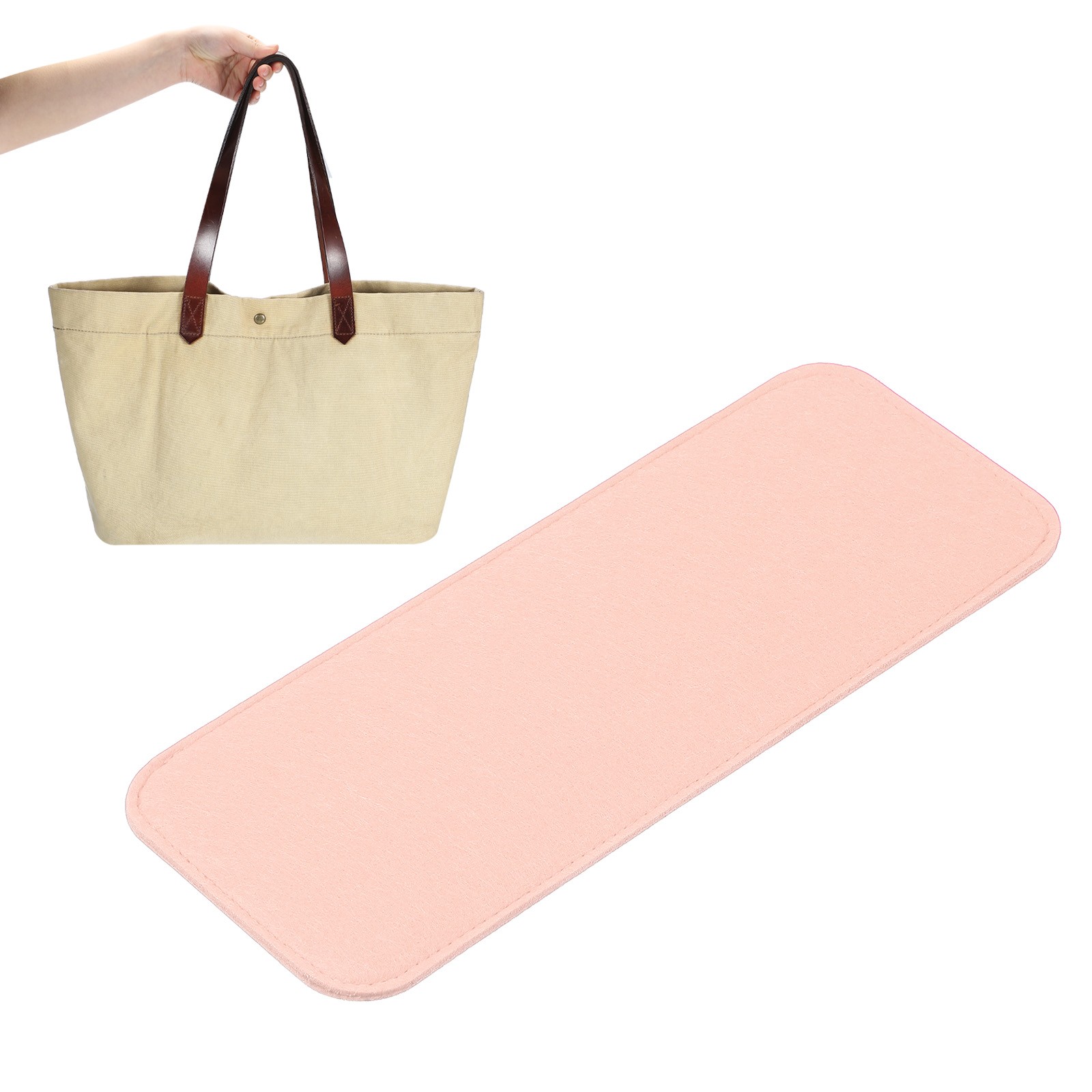 12x5 Inch Felt Base Shaper Bag Bottom Shaper Pad Purse Liner Pink