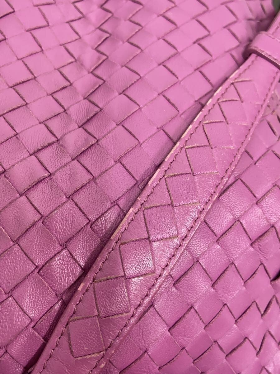 BOTTEGA VENETA Handbag leather Purple Used