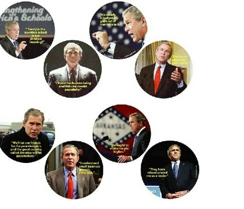 George W. Bush 8 Piece  Coaster set Series 1 and 2