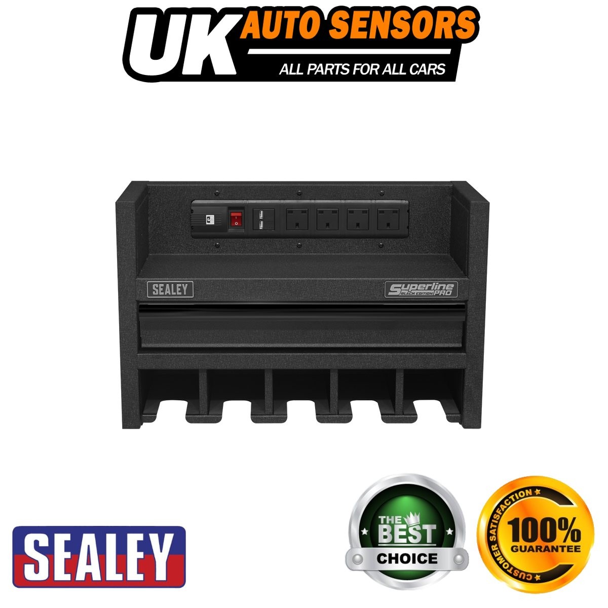 Sealey Superline PRO� Power Tool Storage Rack with Drawer & Power Strip AP22SRBE