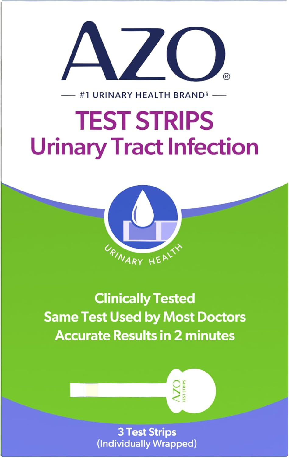 Urinary Tract Infection (UTI) Test Strips, Accurate Results in 2 Minutes, Clinic