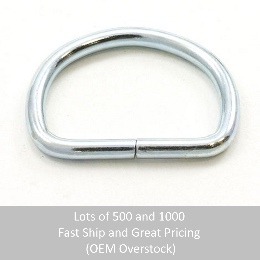 Dee Ring - 3/4" OR 1-1/4" ID - Zinc Plated Steel