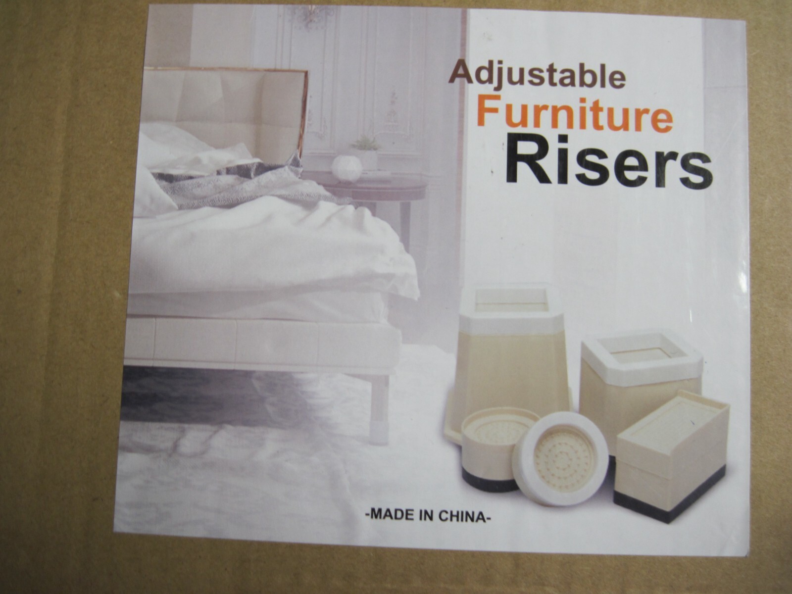Bed Risers, Brand Nachell  - 4 adjustable furniture risers