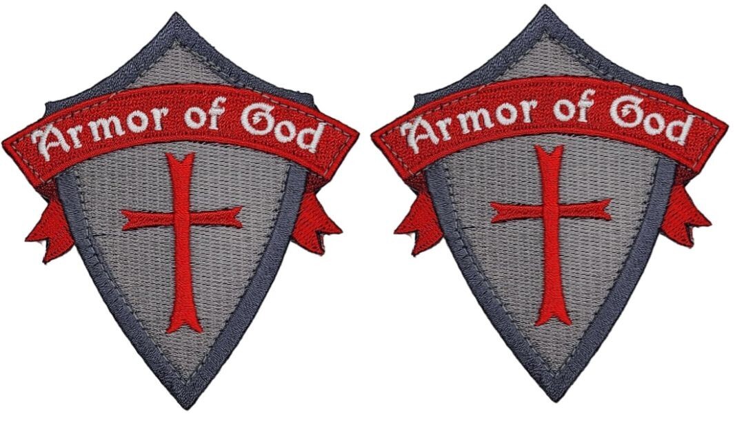Armor of God Embroidered Morale Patch | 2PC HOOK BACKING  3.5"x3"