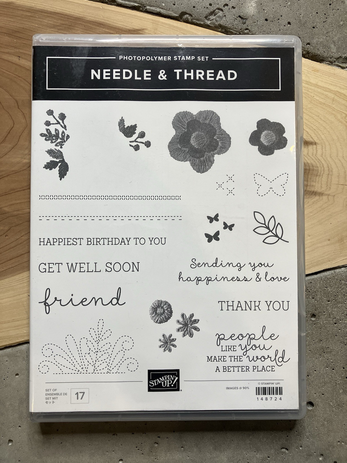 Stampin' Up Needle & Thread Photopolymer Set 148724 Flowers Brand New