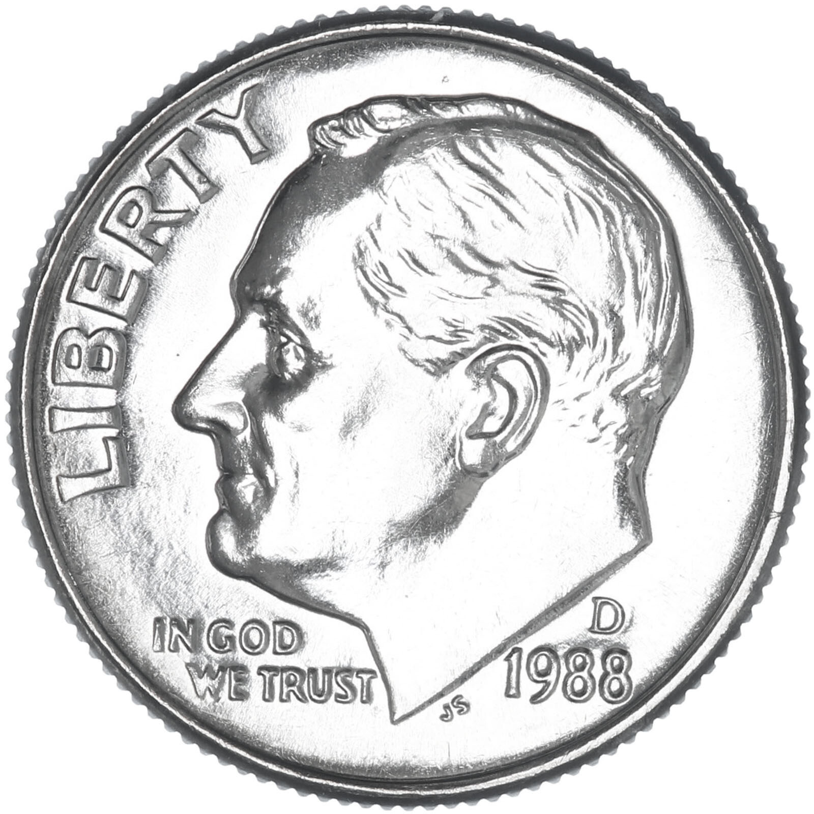 1988 D Roosevelt Dime Gem BU US Coin