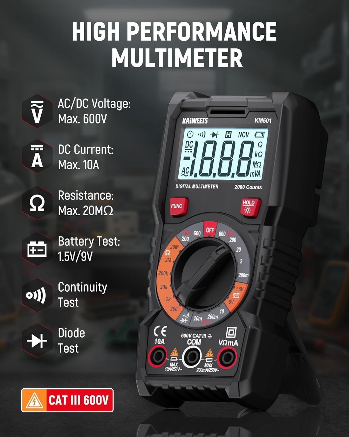 Electrical Kit , Digital Multimeter, Smart Non-Contact Voltage Tester & GFCI...