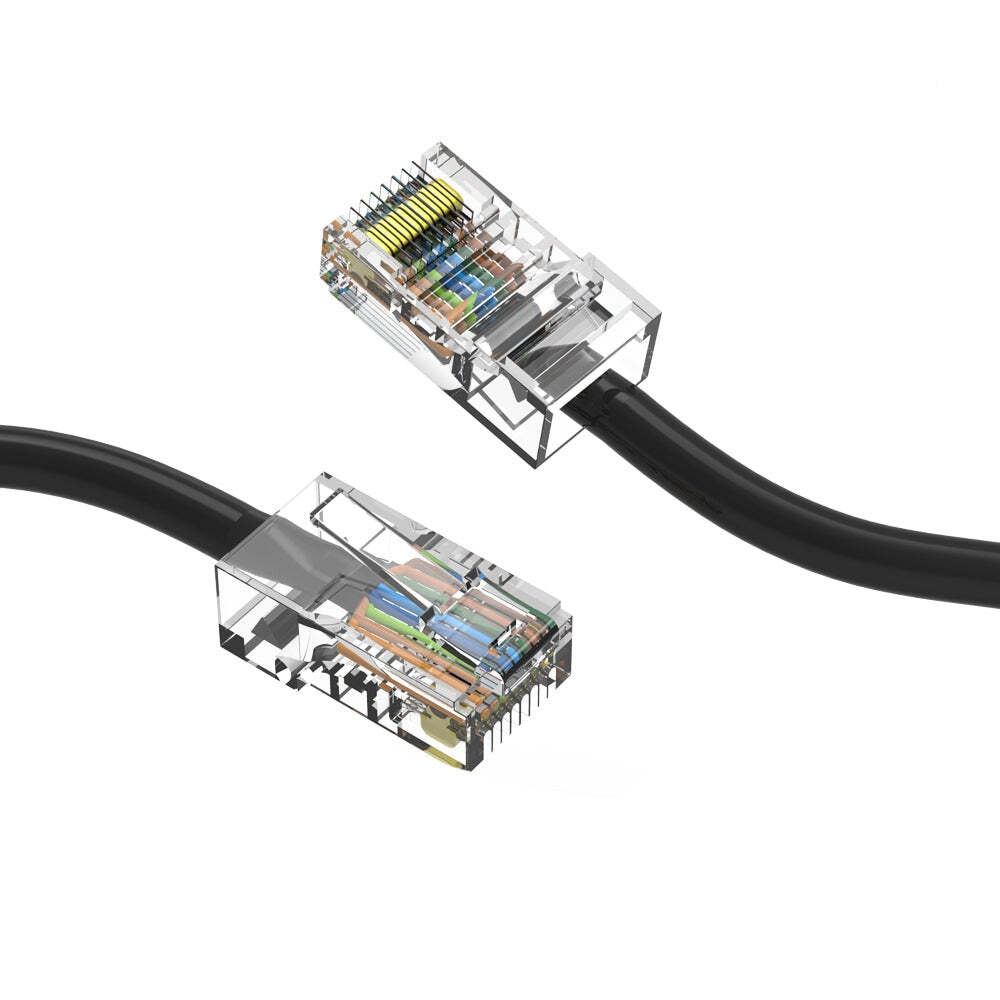 12Ft CAT6 UTP Ethernet Network Non Booted Cable Black