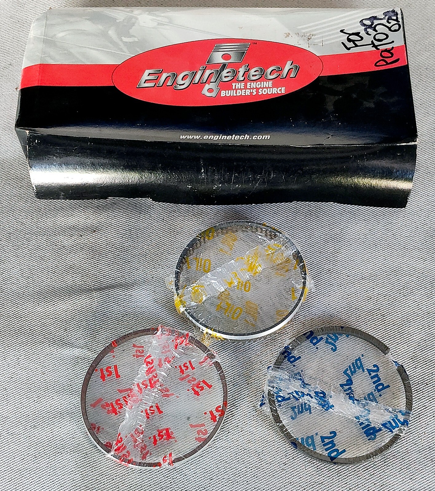 NOS Enginetech S79124 Engine Piston Ring Set for 1998-2008 Chevy Toyota Pontiac