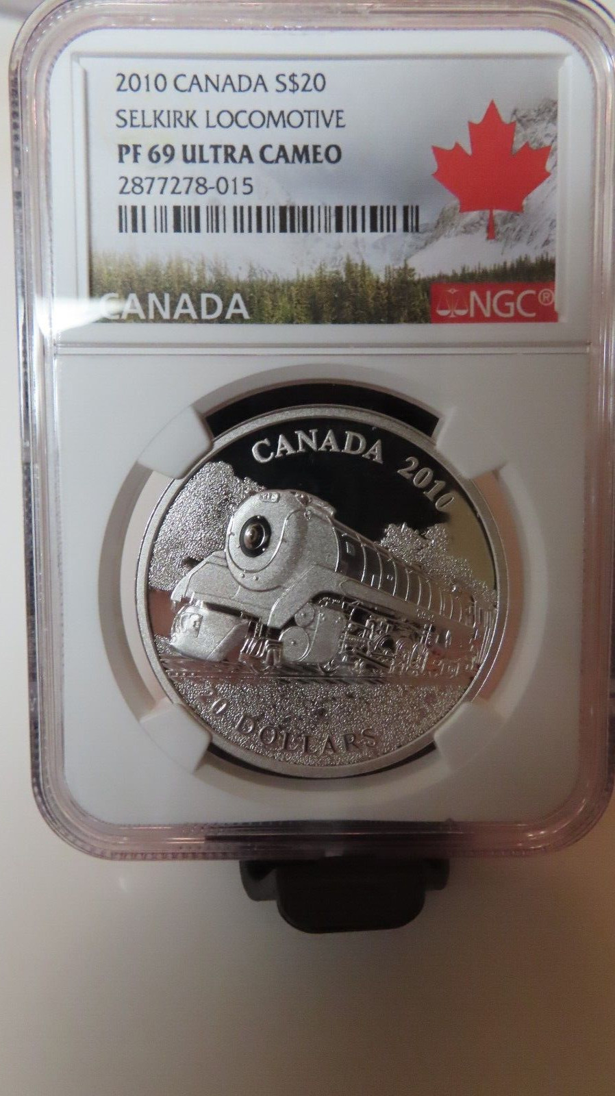 2010 Canada  Locomotives Train Selkirk,  NGC Graded 9999 Silver $20 PR PF 69