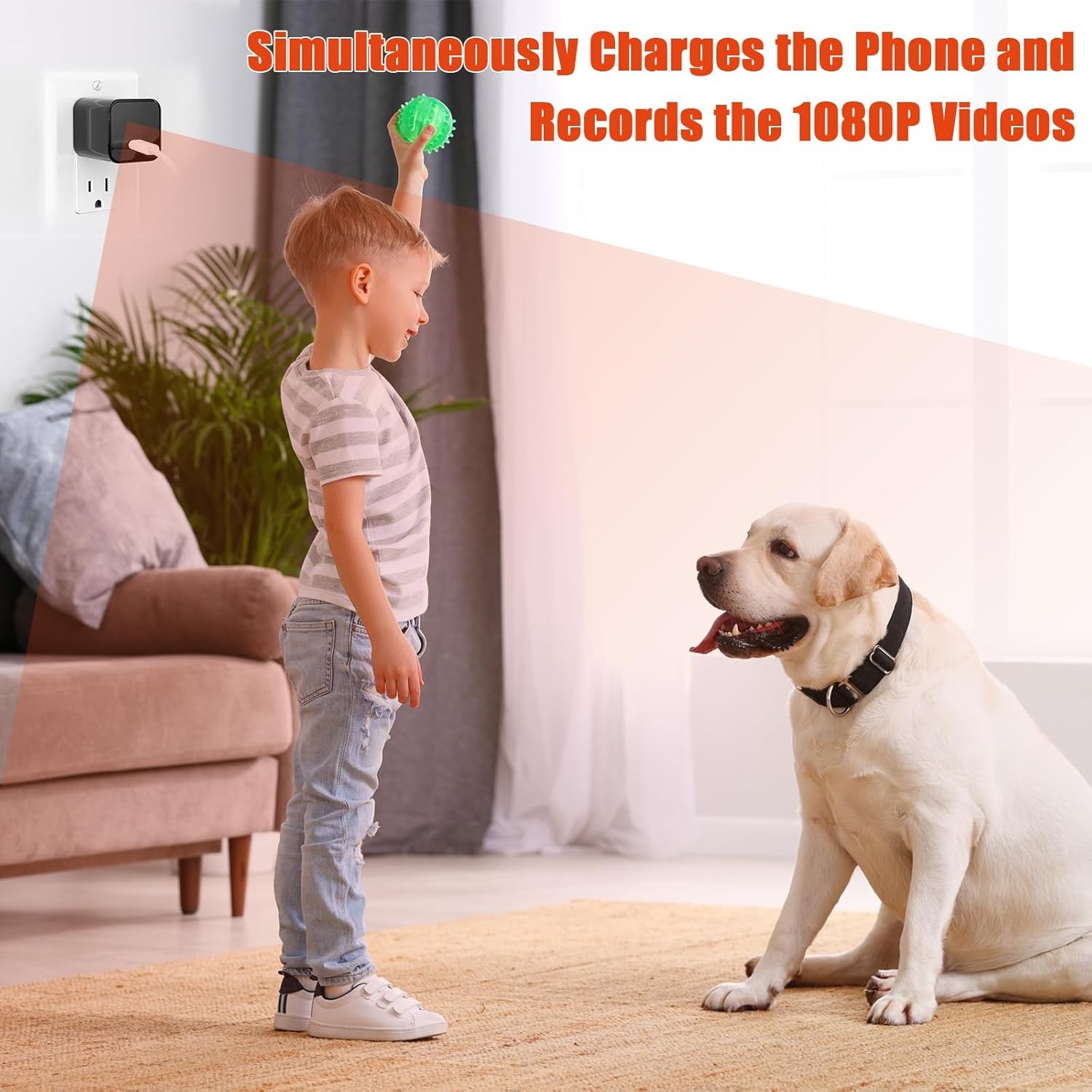 Mini 1080P Camera Charger - Wireless Camera - Wifi Tiny USB Charger Camera, 140-