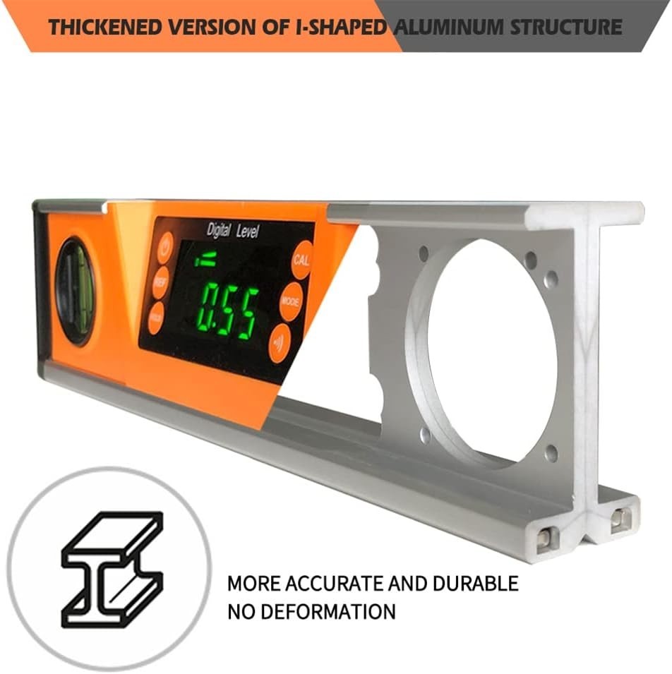 10-Inch Digital Torpedo Level & Protractor Neodymium Magnets Bright LED Display