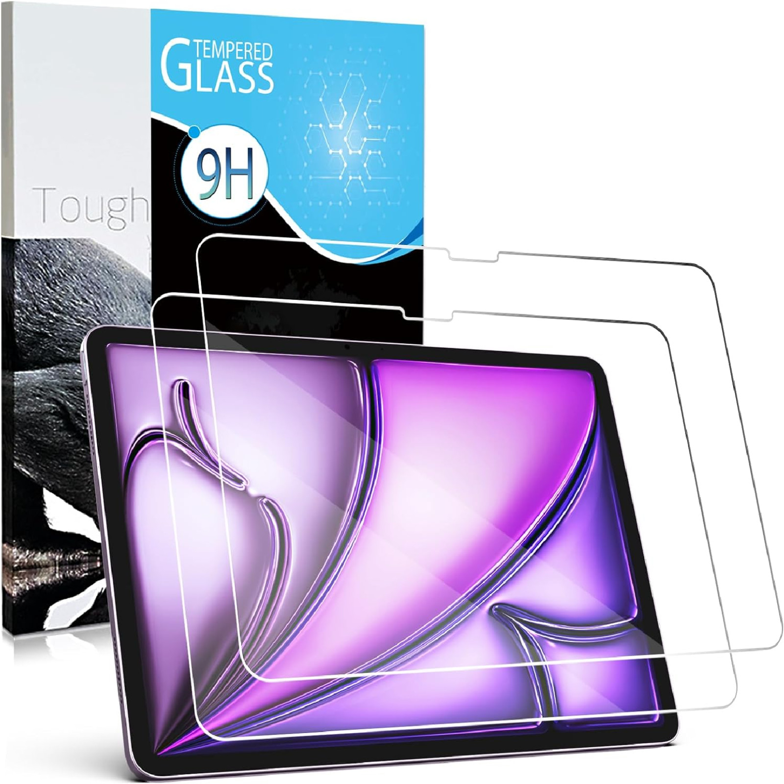 Screen Protector For iPad Air 11 inch M2 2024 M3 2025 6th 7th Generation, 2 Pack
