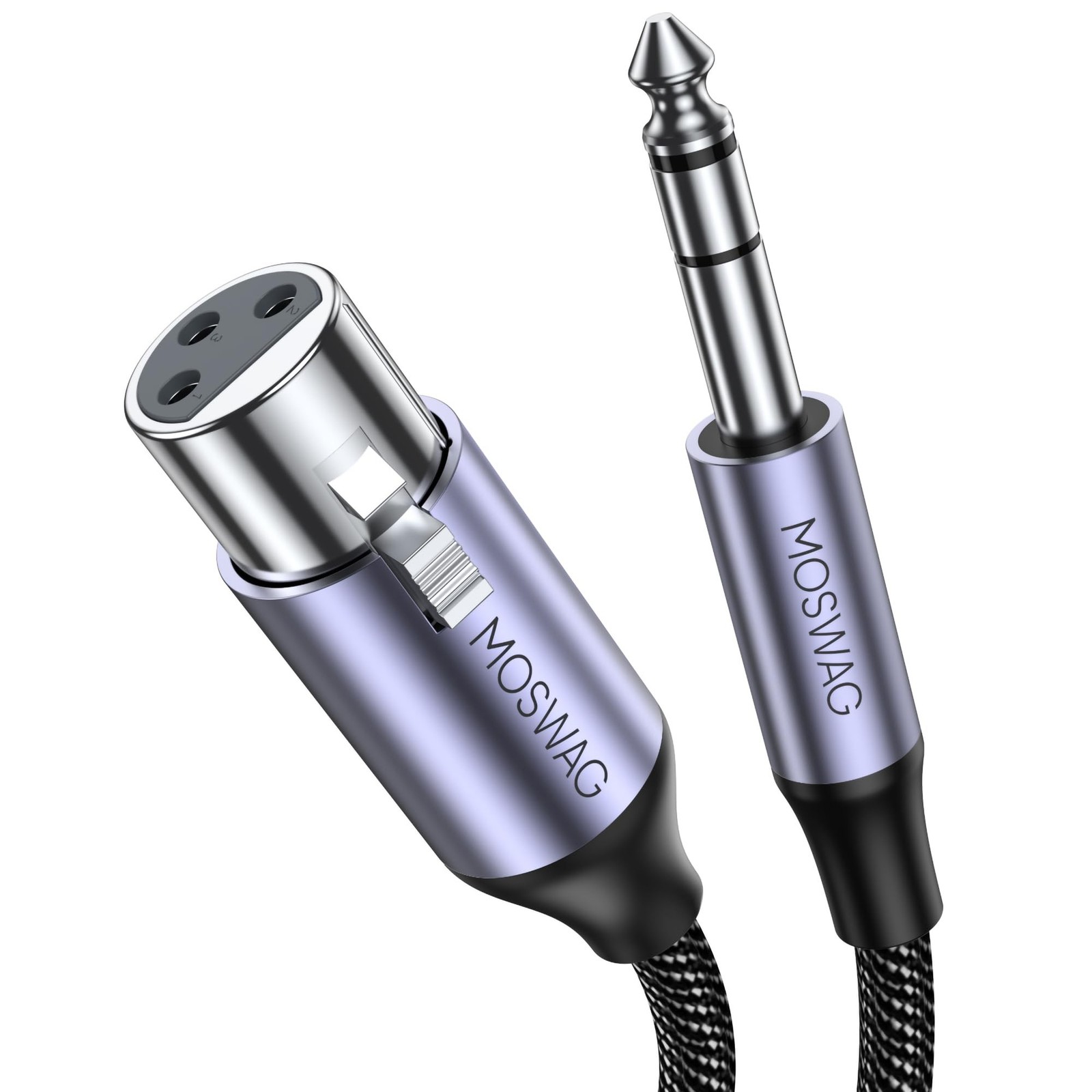 MOSWAG 6.35mm TRS Male to XLR Female Cable 3.3FT, XLR Female to 1/4 Inch Cabl...