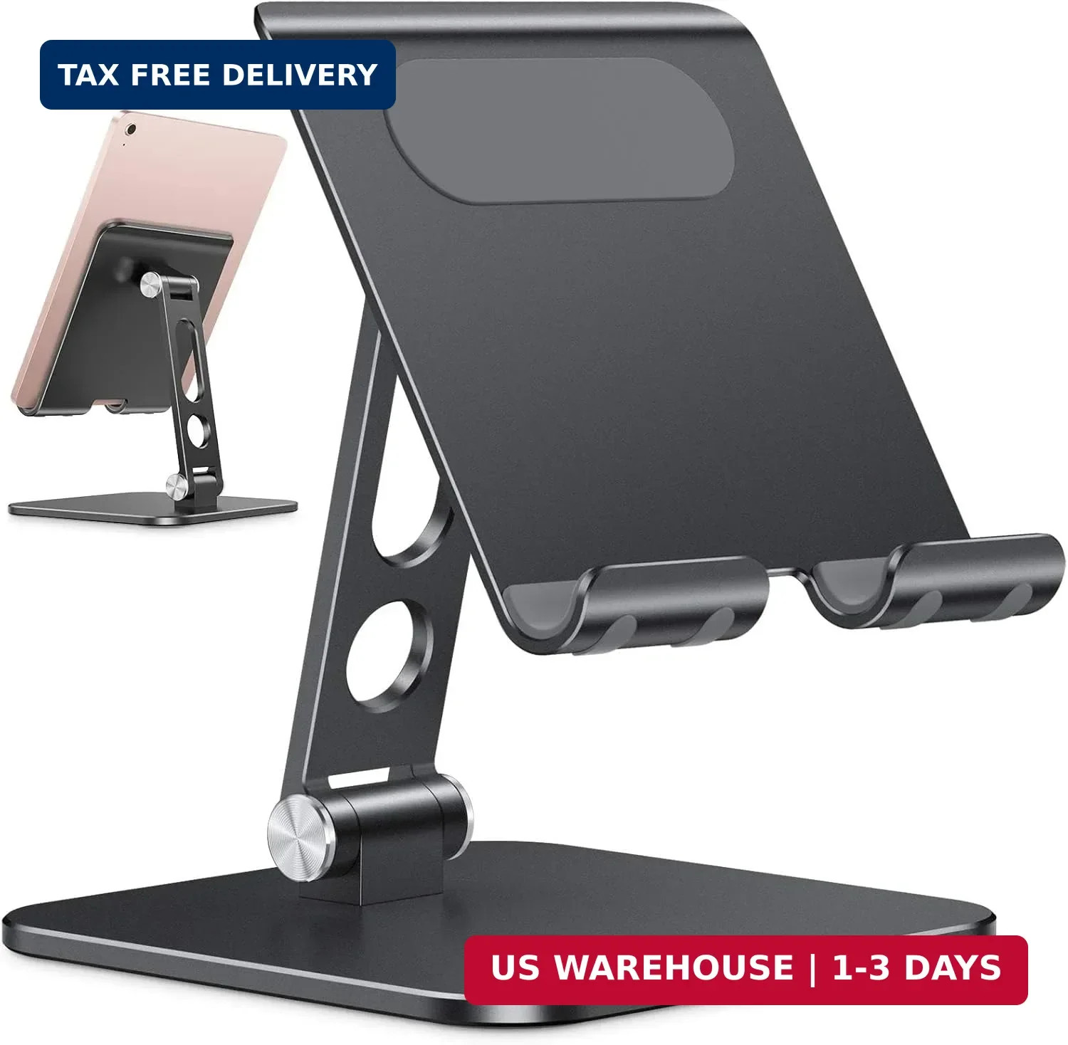 Upgraded Adjustable Tablet Stand Holder, Heavy Duty Foldable Portable Mon