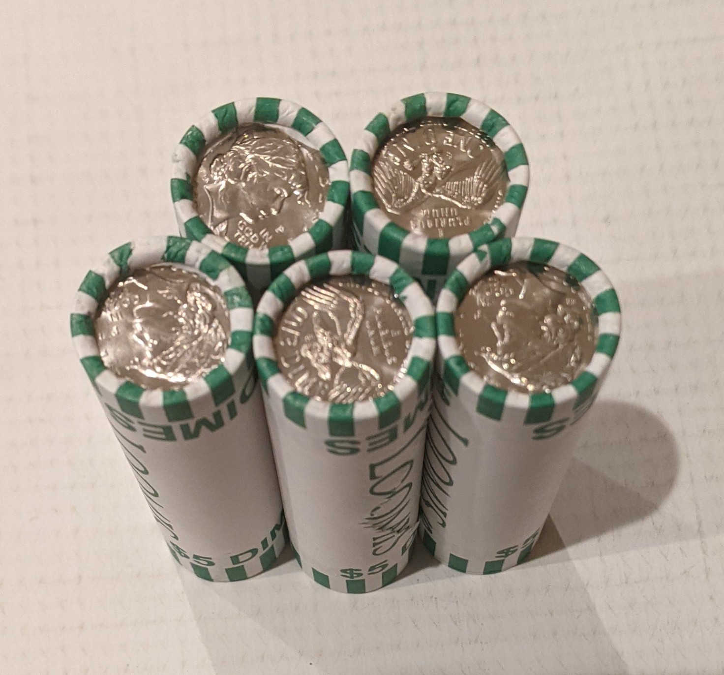Lot Of 5 2026 P Emerging Liberty Dime Roll of 50 Coins Uncirculated OBW LOOMIS