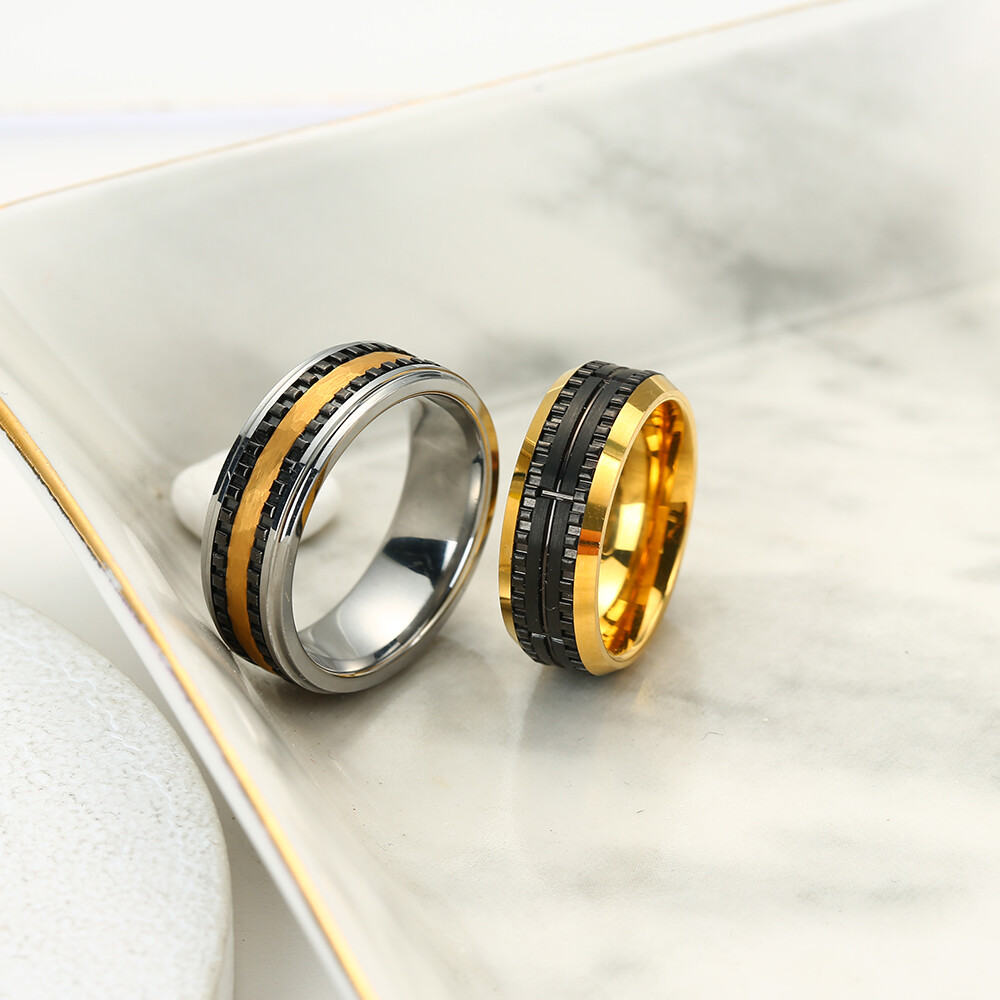 Tungsten Rings for Men Wedding Bands Engagement Rings Men's Rings Silver Gold