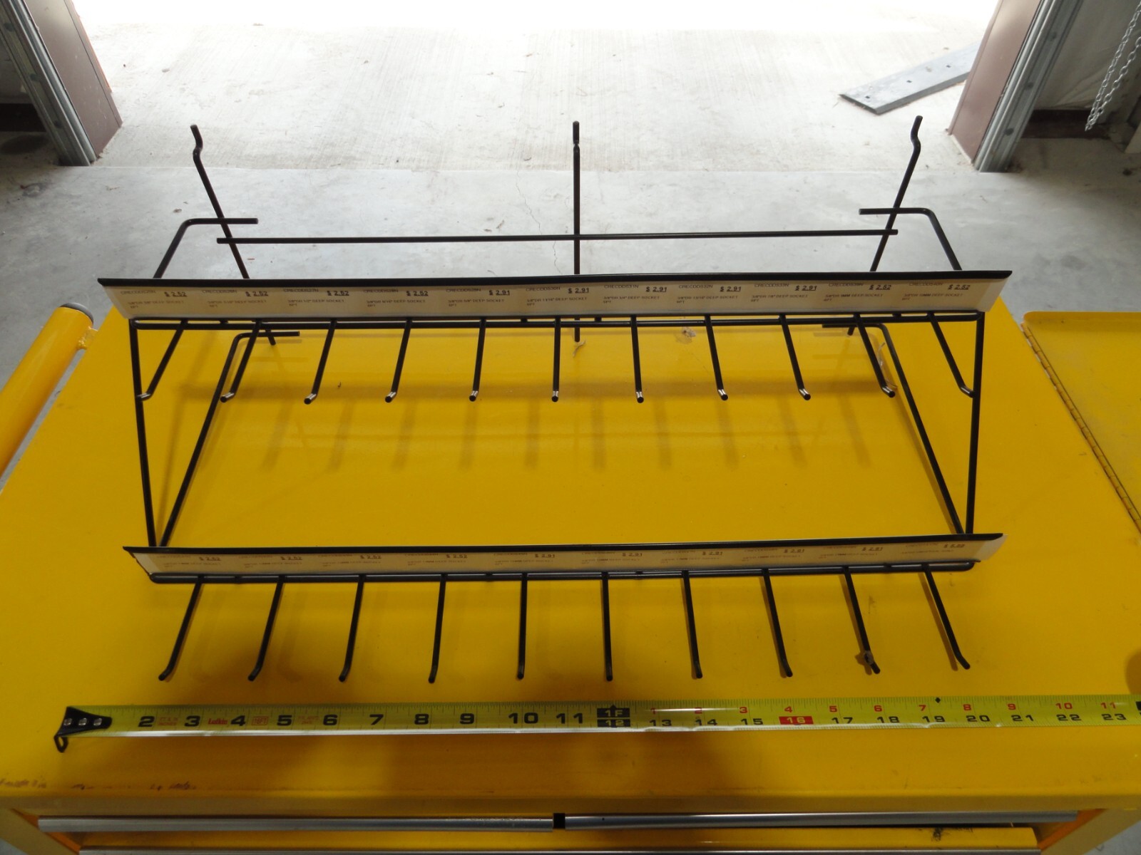 PEG BOARD TOOL DISPLAY RACKS 2 TIER (TOOLS NOT INCLUDE)