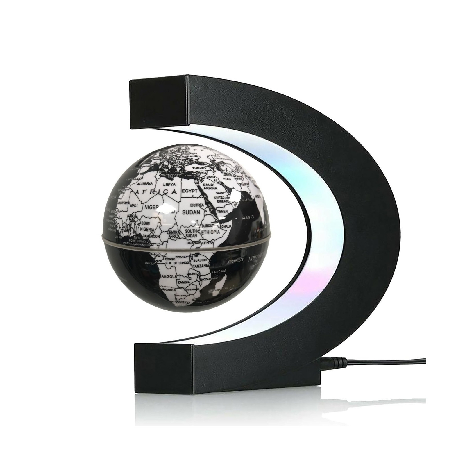 RTOSY Magnetic Levitation Floating Globe with LED Light, Desk Gadget Decor, F...