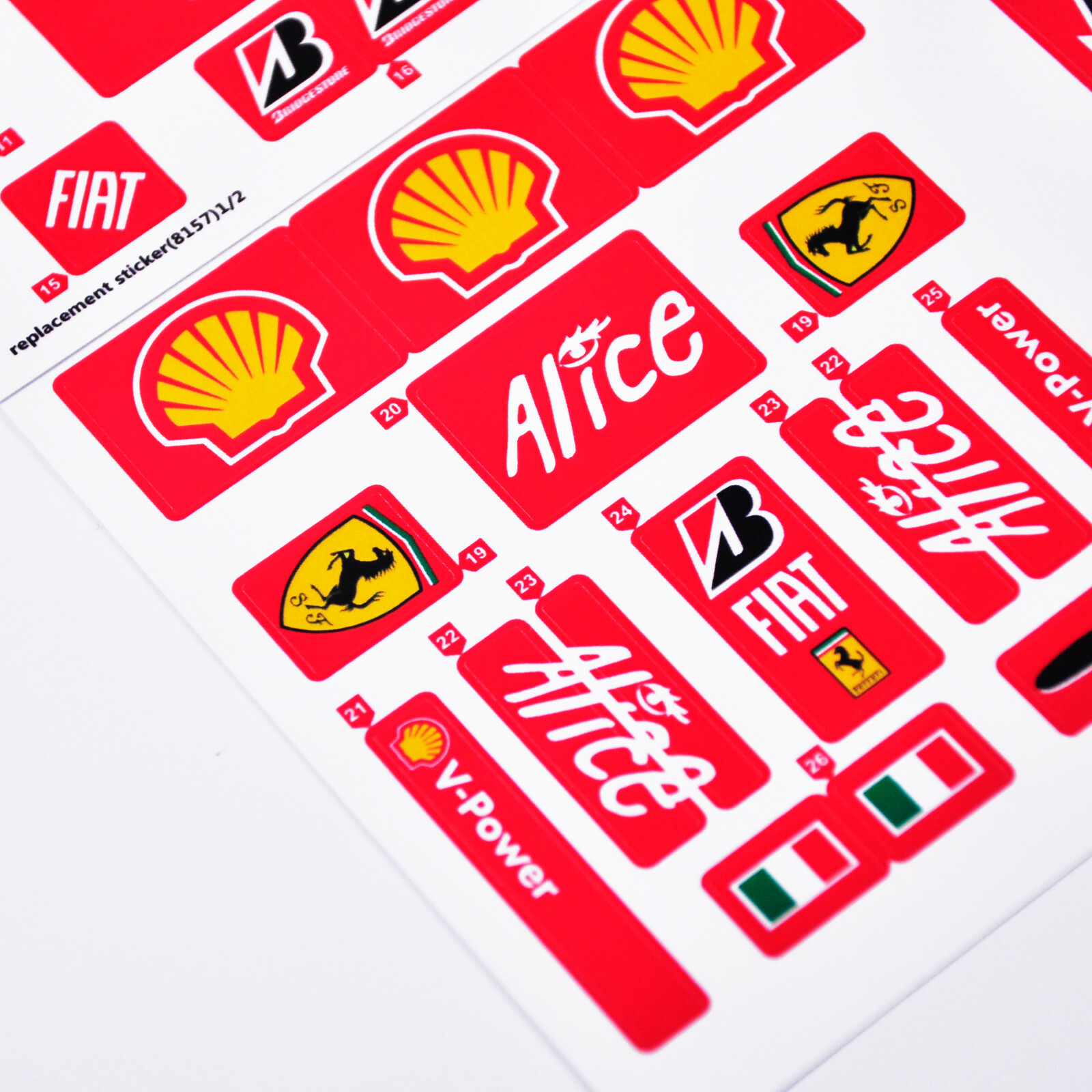 Replacement sticker for set 8157 Precut sticker