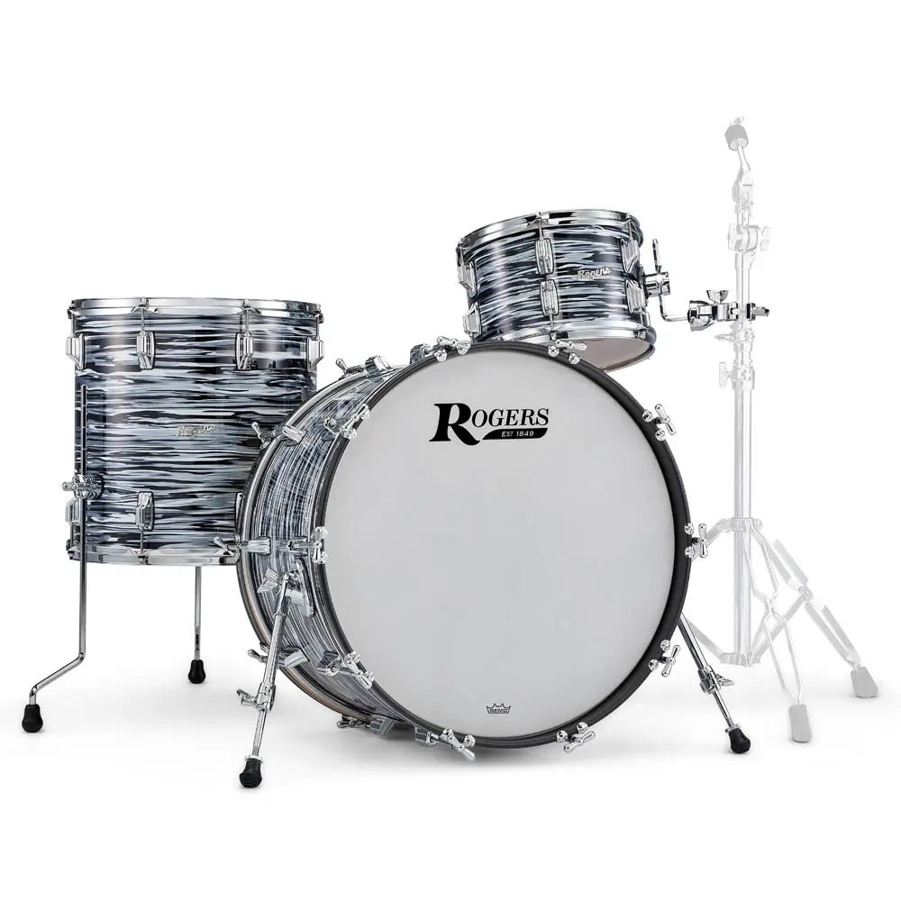 Rogers Powertone 3pc Drum Set 70s Black Oyster