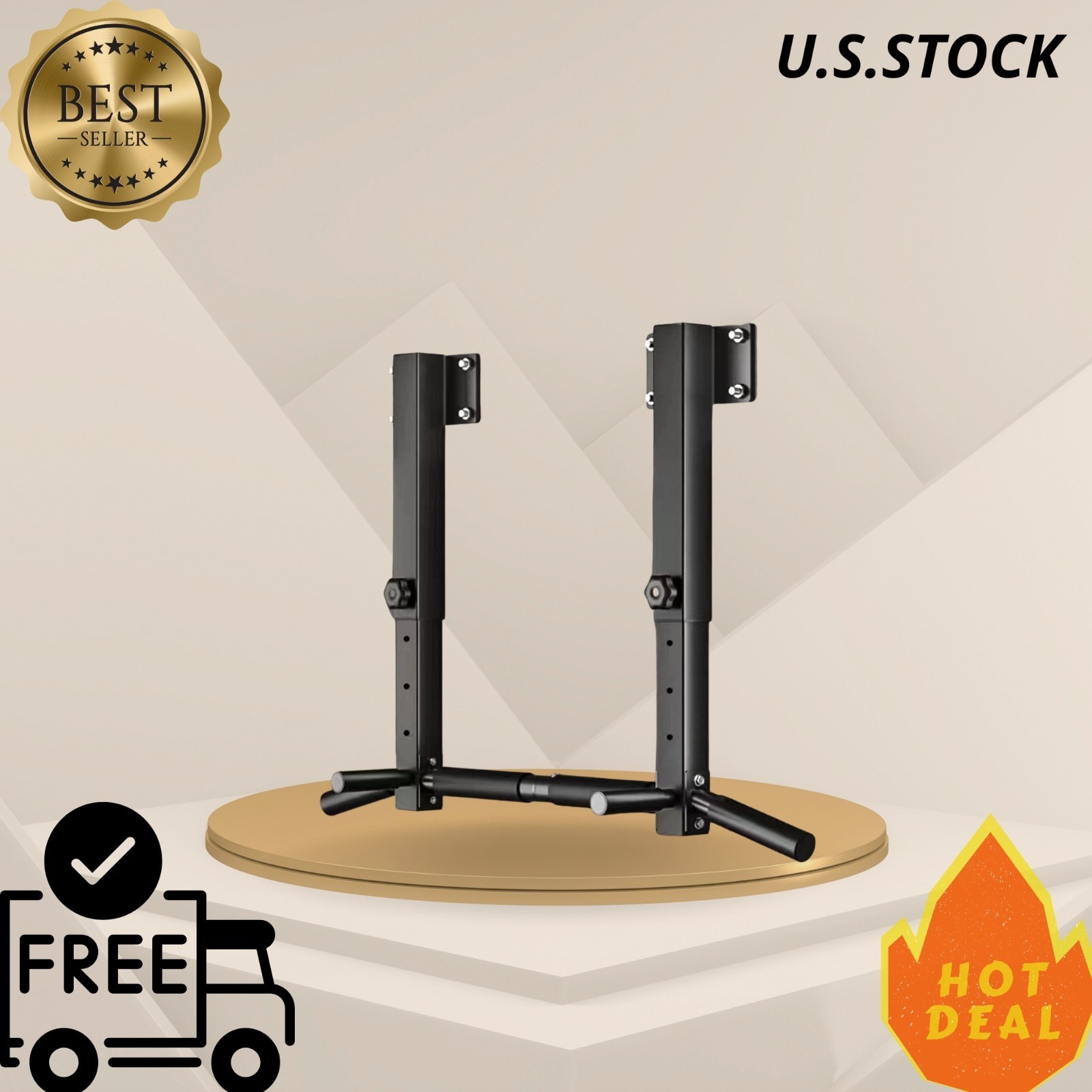 Wall Mount Pull Up Bar Ceiling Chin Up Bar with Punching Bag Hanger